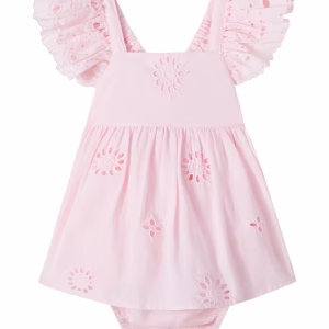 Louise Misha Baby embroidered cotton playsuit