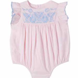 Louise Misha Baby embroidered cotton playsuit