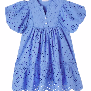 Poupette St Barth Kids Cruz broderie anglaise cotton dress