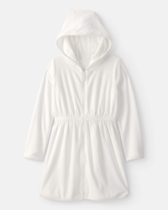 Carter's Girls Terry Long-Sleeve Cover Up - White