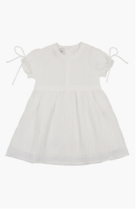 Kids' Puff Sleeve Cotton Blend Dress Manière Toddler