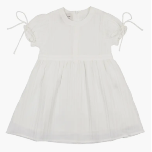 Kids' Puff Sleeve Cotton Blend Dress Manière Toddler