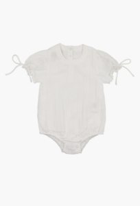 Kids' Striped Cotton Blend Romper Manière Baby & Toddler
