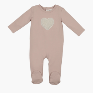 Heart Appliqué Footie Manière Baby