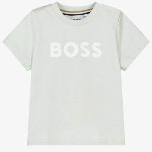 BOSS Boys Mint Green Cotton Jersey T-Shirt