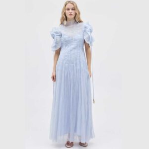 Aje Clara Midi Dress Blue