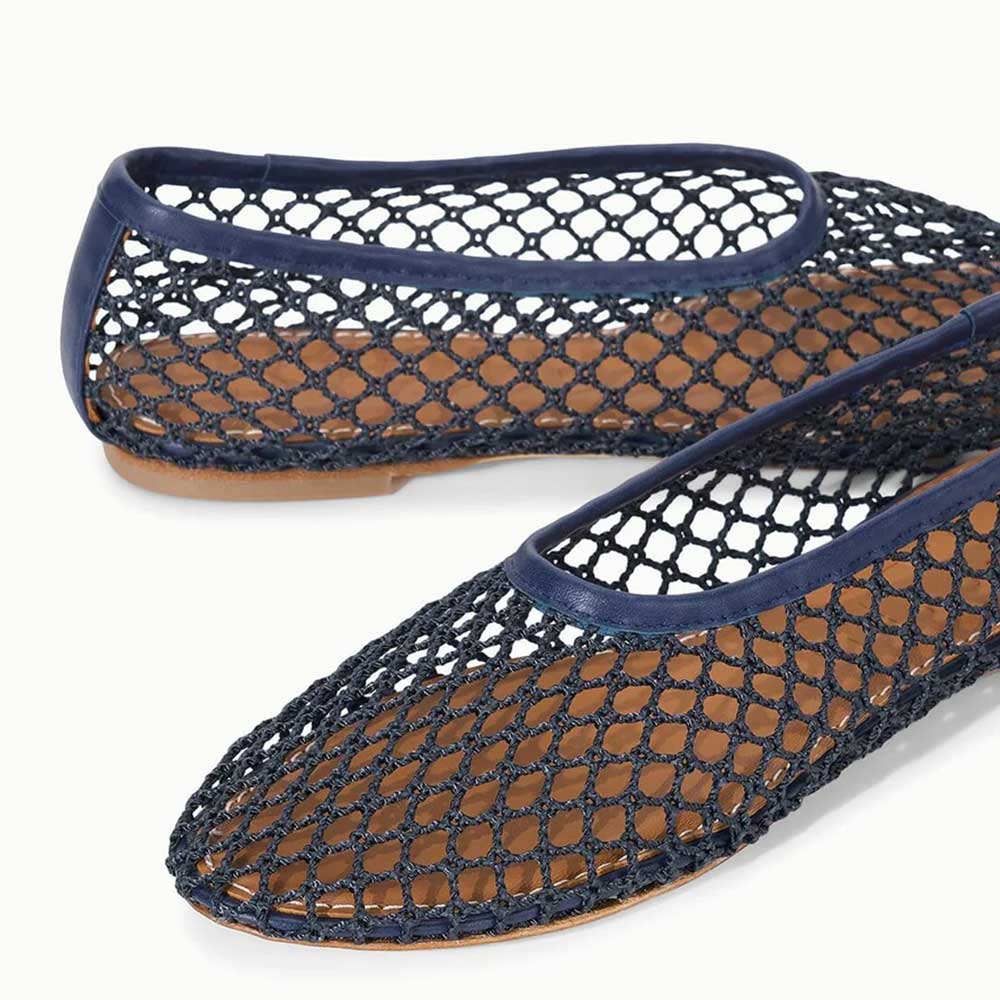 ALBA BALLET FLAT NAVY NETTING