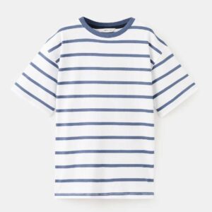 Blue Striped cotton T-shirt