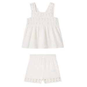 Bonton Nouki crochet cotton top and shorts