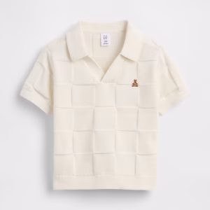 Baby & Toddler Johnny-Collar Checkered Sweater