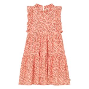 Cozmo  Perla Leopard Dress | Red