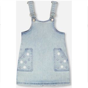 Deux par Deux Denim Overall Dress, Light Blue Denim