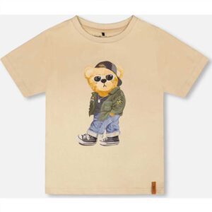 Deux par Deux Organic Cotton Jersey T-Shirt, Beige