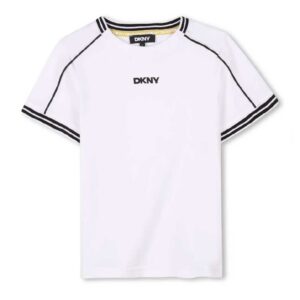 Dkny Kids logo-print T-shirt white/black