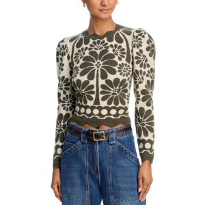 FARM Rio Palermo Cropped Knit Top