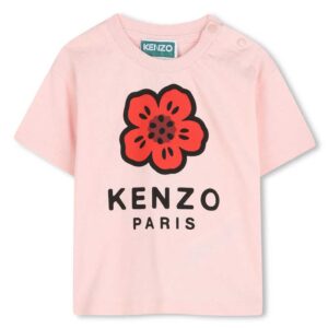 Kenzo Kids logo-print T-shirt light brown