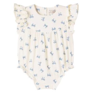 Konges Sløjd Baby Coco printed cotton playsuit white