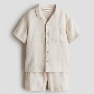 Light beige 2-Piece Linen Set