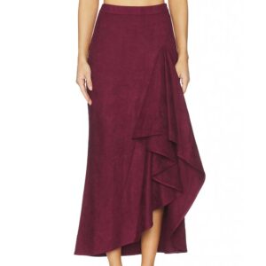Line & Dot Valen Skirt Maroon