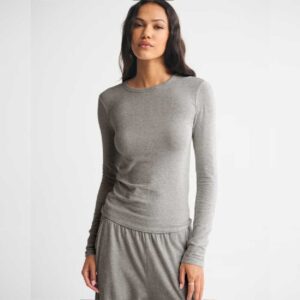 Long-Sleeve Cozy Lounge Knit Tee