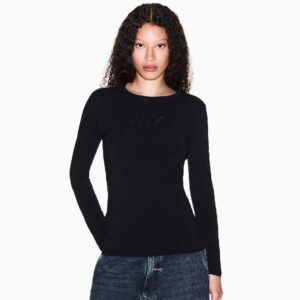 Long-sleeved T-shirt with logo Black