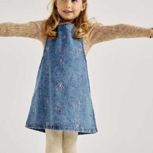 M&S Denim Embroidered Pinafore (2-10 Years)