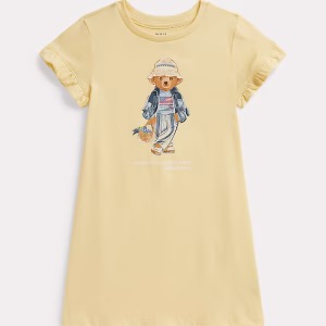 Polo Bear Cotton Jersey Dress