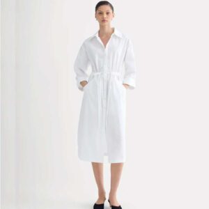 The Drawcord Shirtdress in Ultrasoft Cotton