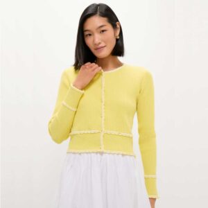 Tuckernuck Pale Yellow Lily Cardigan
