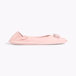 FERRAGAMO Varina bow-detailed leather ballet flats