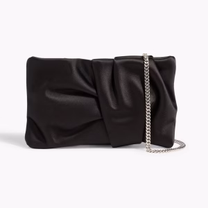 JIMMY CHOO Bonny ruched satin clutch