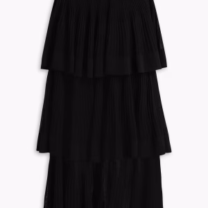 ZIMMERMANN Tiered ribbed cotton-blend midi skirt
