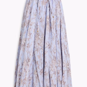 ZIMMERMANN Floral-print plissé-organza midi skirt