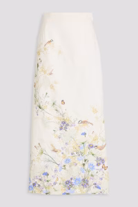 ZIMMERMANN Floral-print linen maxi skirt