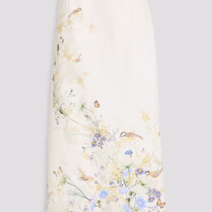 ZIMMERMANN Floral-print linen maxi skirt