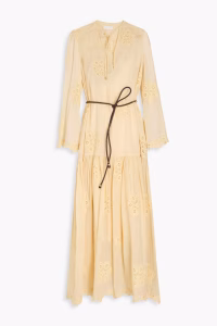 ZIMMERMANN Embroidered ramie-voile maxi dress
