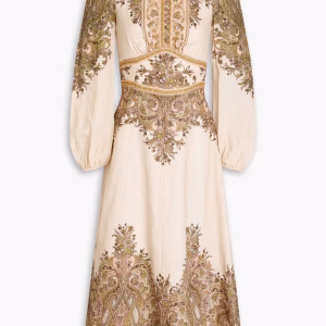 ZIMMERMANN Paisley-print linen midi dress
