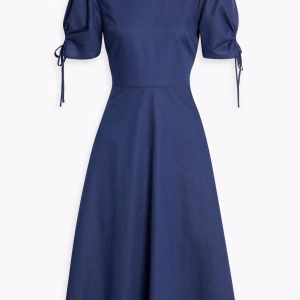 MIKAEL AGHAL Cotton and linen-blend midi dress