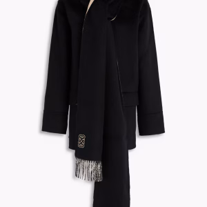 SANDRO Wool-felt hooded coat