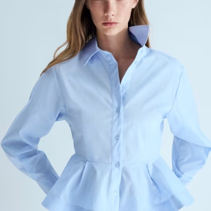 Poplin Peplum Shirt