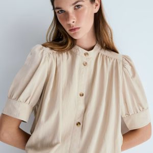 Bubble-Hem Twill Shorts