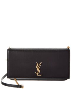 Saint Laurent Cassandra Leather Phone Holder