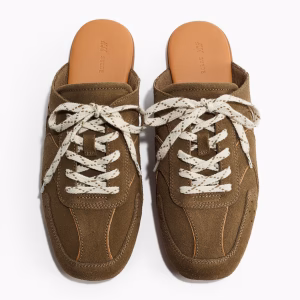 Suede Sneaker-Style Mules