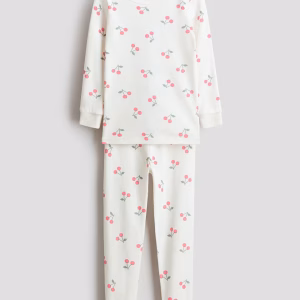 Snug-Fit Printed Cotton Pajamas