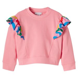Stella McCartney Kids Ruffled cotton jersey sweatshirt