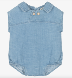 1 + in the family Baby Boys Light Blue Chambray Shortie