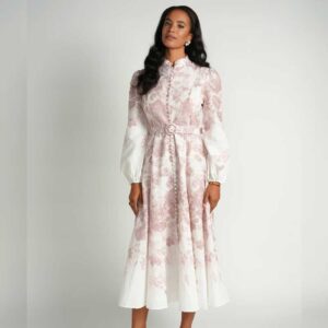 Belted Maxi Linen Dress