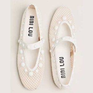 Bibi Lou Netted Stud Mary Jane Flats