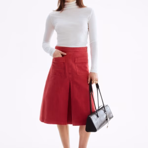 A-Line Twill Skirt