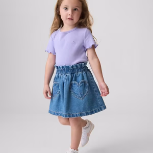 Baby & Toddler Heart Pocket Denim Skirt